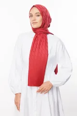 Mooncorn Bordo Dalga Desen İpeksi Jakar Şal