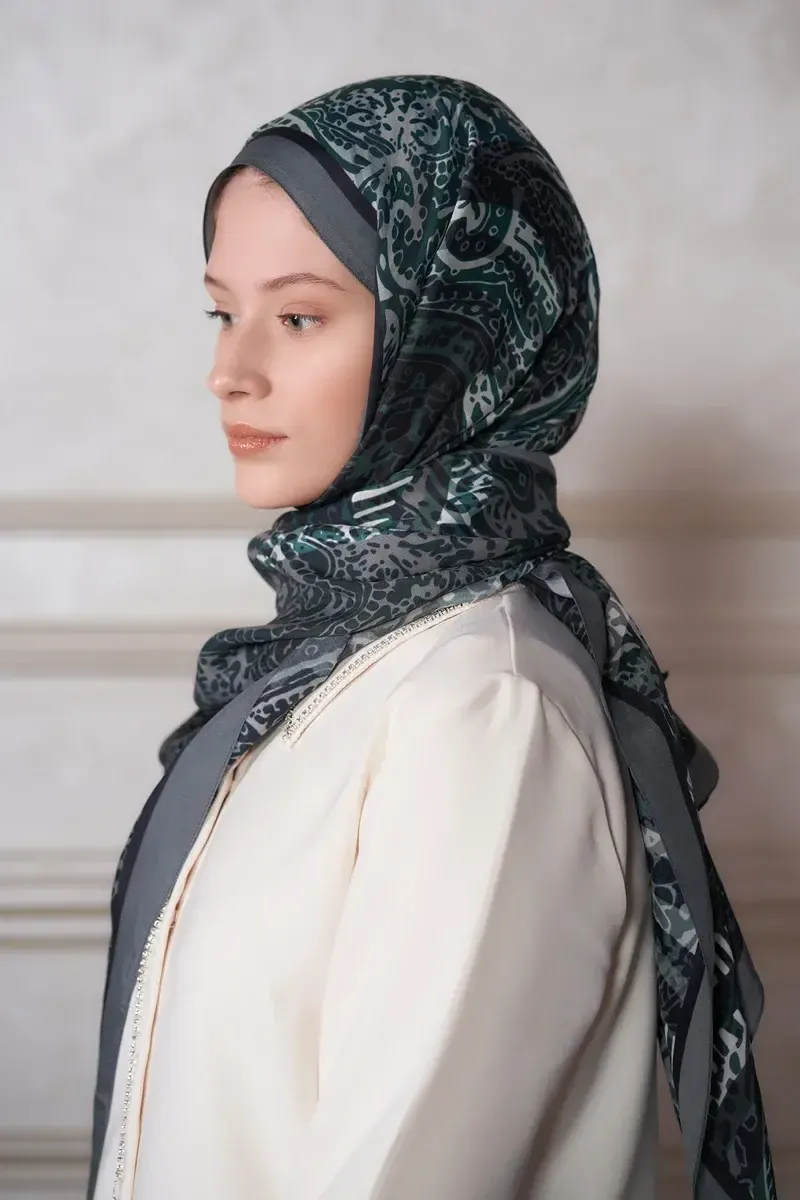 ED Scarf / Heritage Hare Şal - Koyu Yeşil