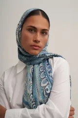 Blue lily / Cotton silk