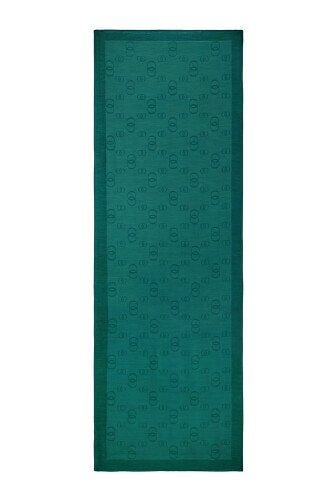 İmannoor Zincir Kare Pamuk İpek Şal PETROL