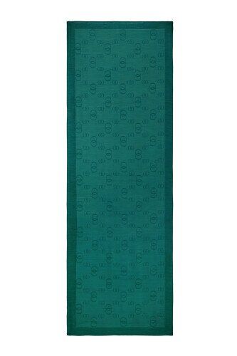 İmannoor Zincir Kare Pamuk İpek Şal PETROL