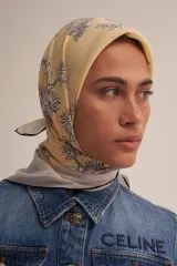 morenosilk Yellow Crispy Scarf