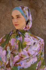 ED Scarf / bahar desen lila