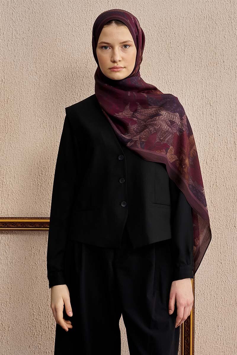 ED scarf / Celebrity Fiorenza Şal - Mürdüm