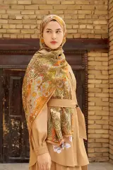 ED scarf /Zeraf Yün İpek Şal - Turuncu