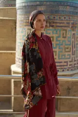 ED scarf /Gülzar Yün İpek Şal - Siyah