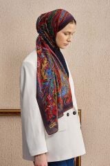 ED scarf /Pamuk İpek Diamora Şal - Kırmızı