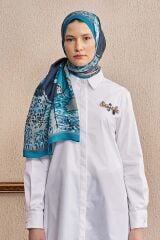 ED SCARF Celebrity Sable Şal - Mavi