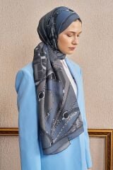 ED SCARF Celebrity Pietra Şal - Mavili Gri