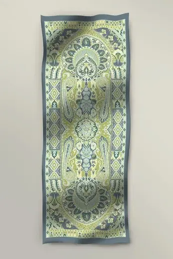 BUATLY SOFİSTİK YÜN İPEK ŞAL MAVİ