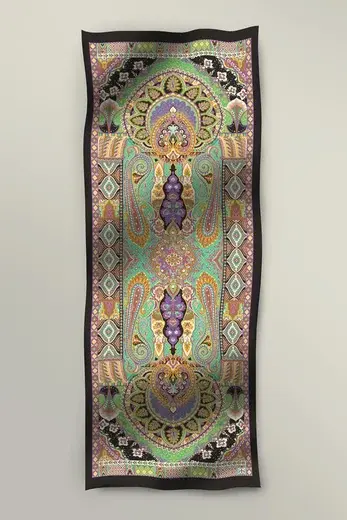 BUATLY SOFİSTİK YÜN İPEK ŞAL LACİVERT