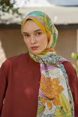 ED SCARF Inspired Fierra Desen Şal - Turuncu